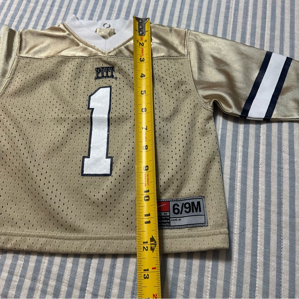 Vintage Nike Pittsburgh Panthers Infant Jersey #1 Gold 6-9M NCAA Team Pitt - Picture 4 of 12